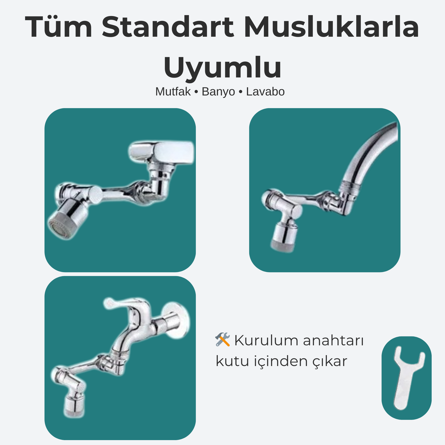 AquaFlexa SpinFlow™ - 1080° Hareketli Musluk Başlığı