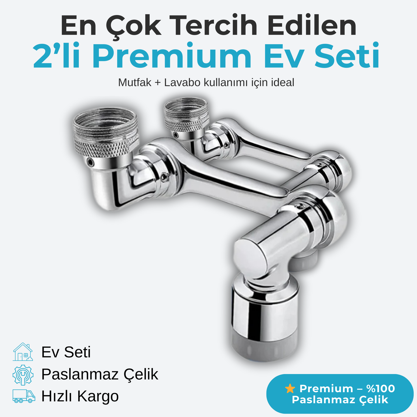 AquaFlexa SpinFlow™ - 1080° Hareketli Musluk Başlığı